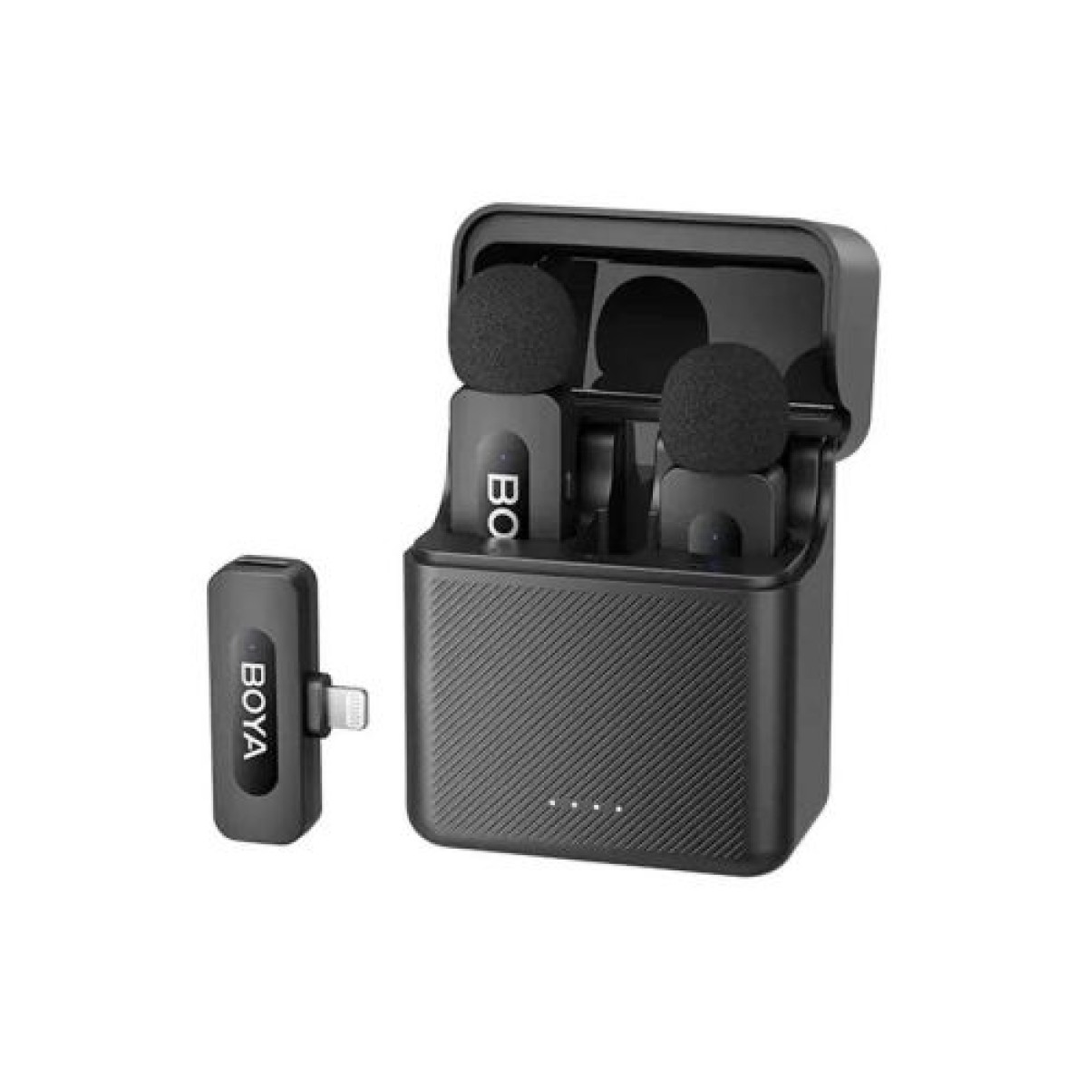 BOYA Μικρόφωνο Wireless BY-V3 2,4GHz με 2 πομπούς και 1 δέκτες (Lightning) Black EU
