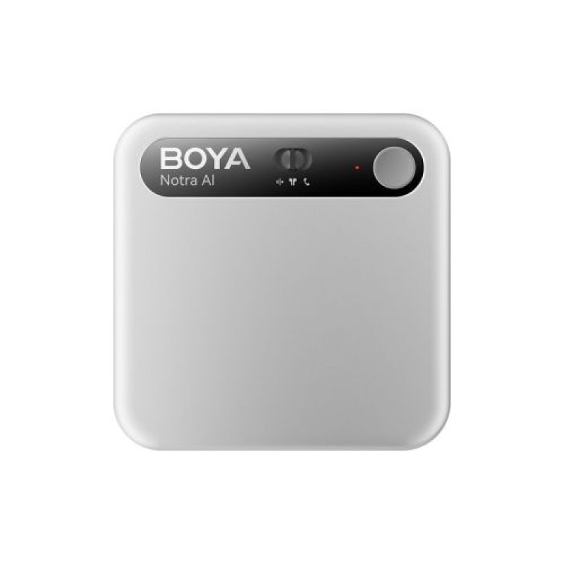 BOYA Notra AI Powered Audio Transcripter, Summanizer και ασύρματη συσκευή εγγραφής σημειώσεων, 64GB, Silver EU