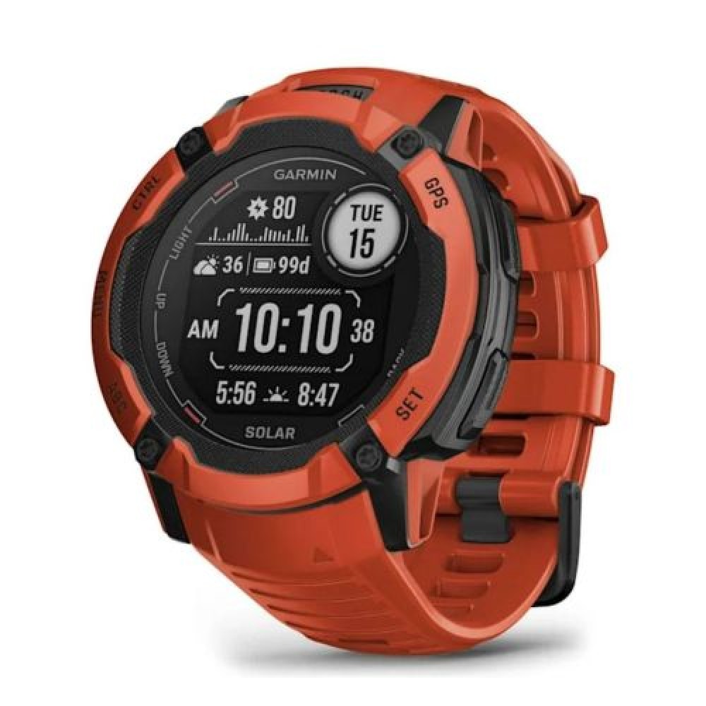 Garmin Instinct 2X Solar Smart Watch 50mm, GPS, 10ATM, Flame Red EU
