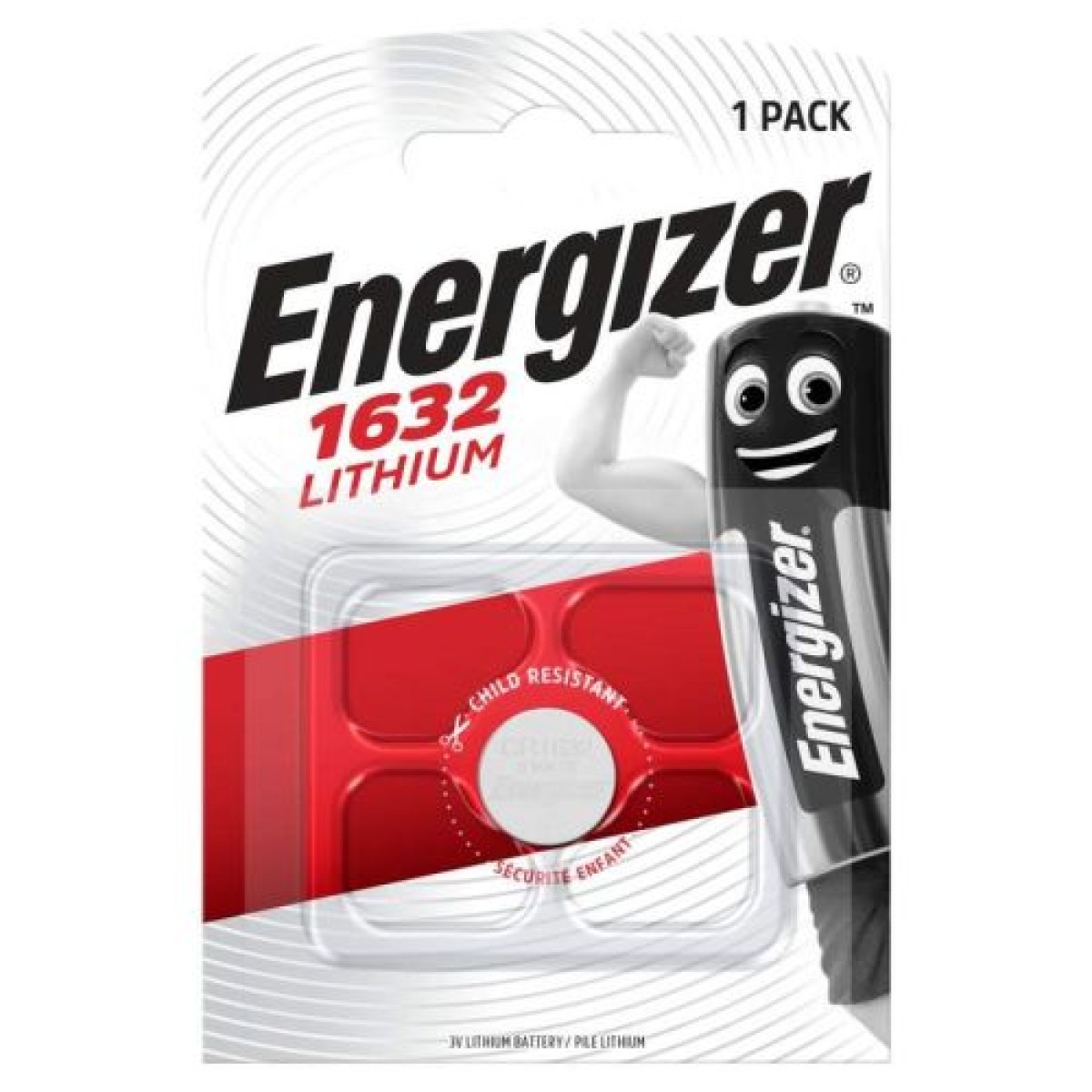 Μπαταρία Energizer (CR1632) Κουμπί λιθίου (1 μπαταρία / blister) 3V