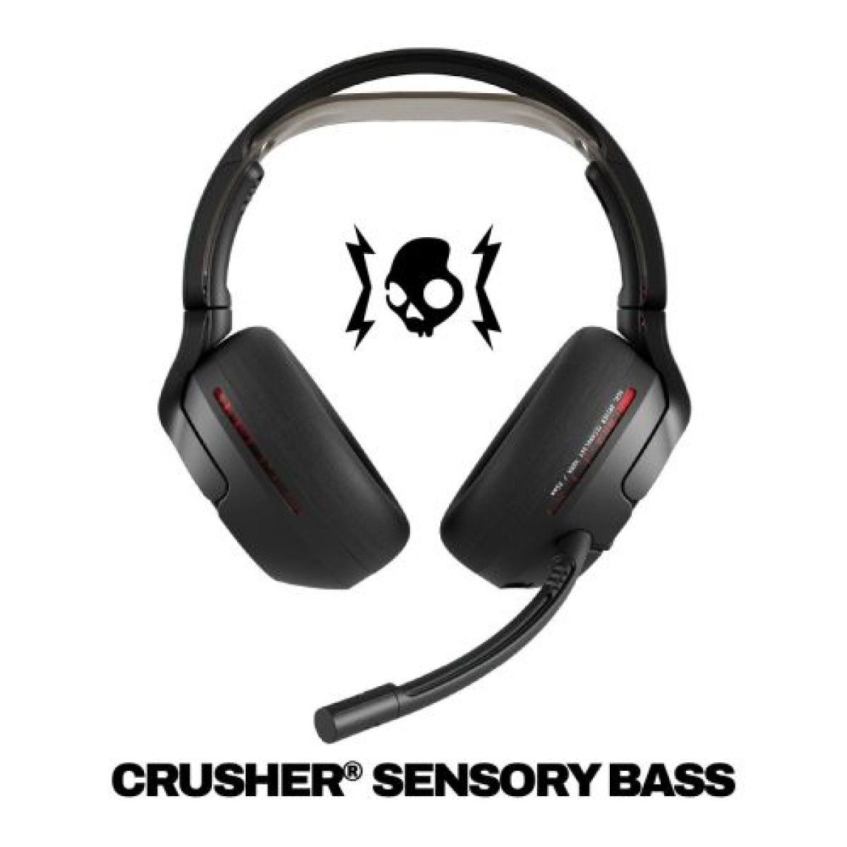 Skullcandy Crusher PLYR 720 Bluetooth Wireless Over-ear ακουστικά με μικρόφωνο, BT 5.3, για PS5, Nintendo Switch, Black EU (S6PCW-T963)