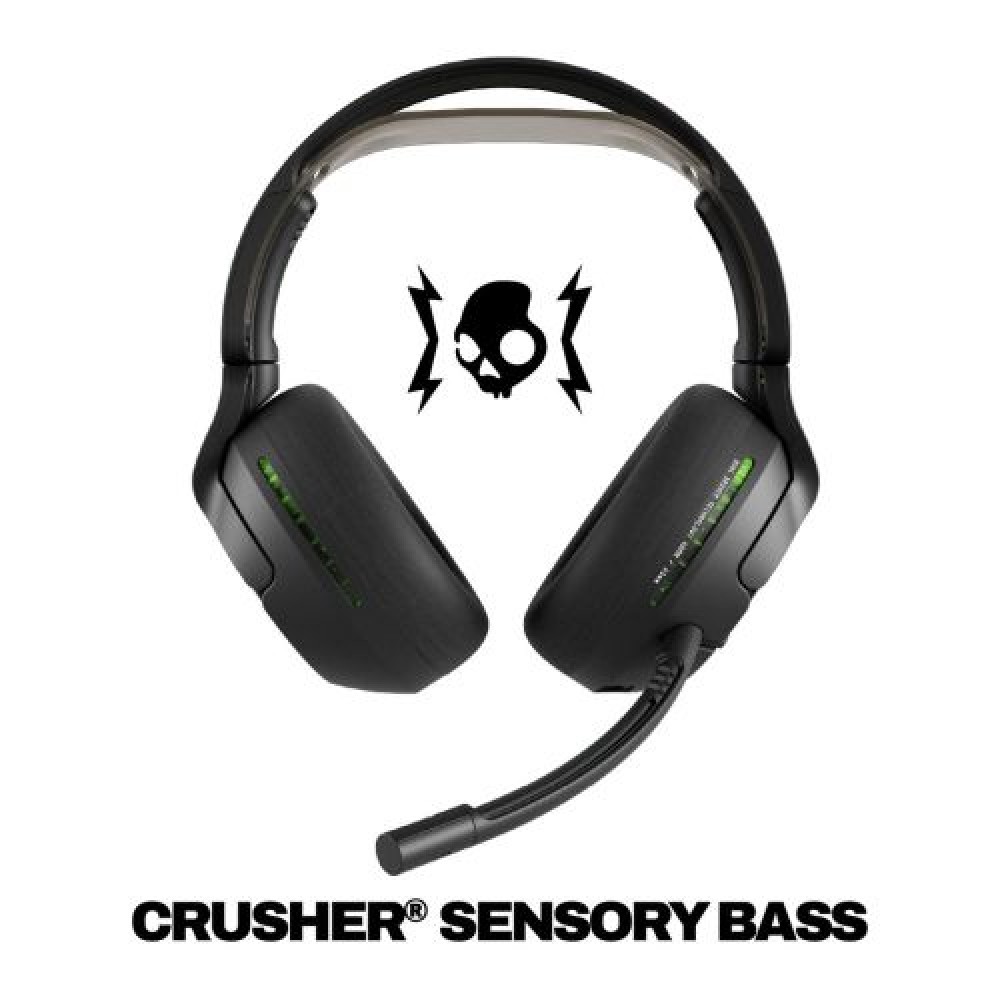 Skullcandy Crusher PLYR 720 Bluetooth Wireless Over-ear ακουστικά με μικρόφωνο, BT 5.3, για XBOX, Black EU (S6PXW-T964)