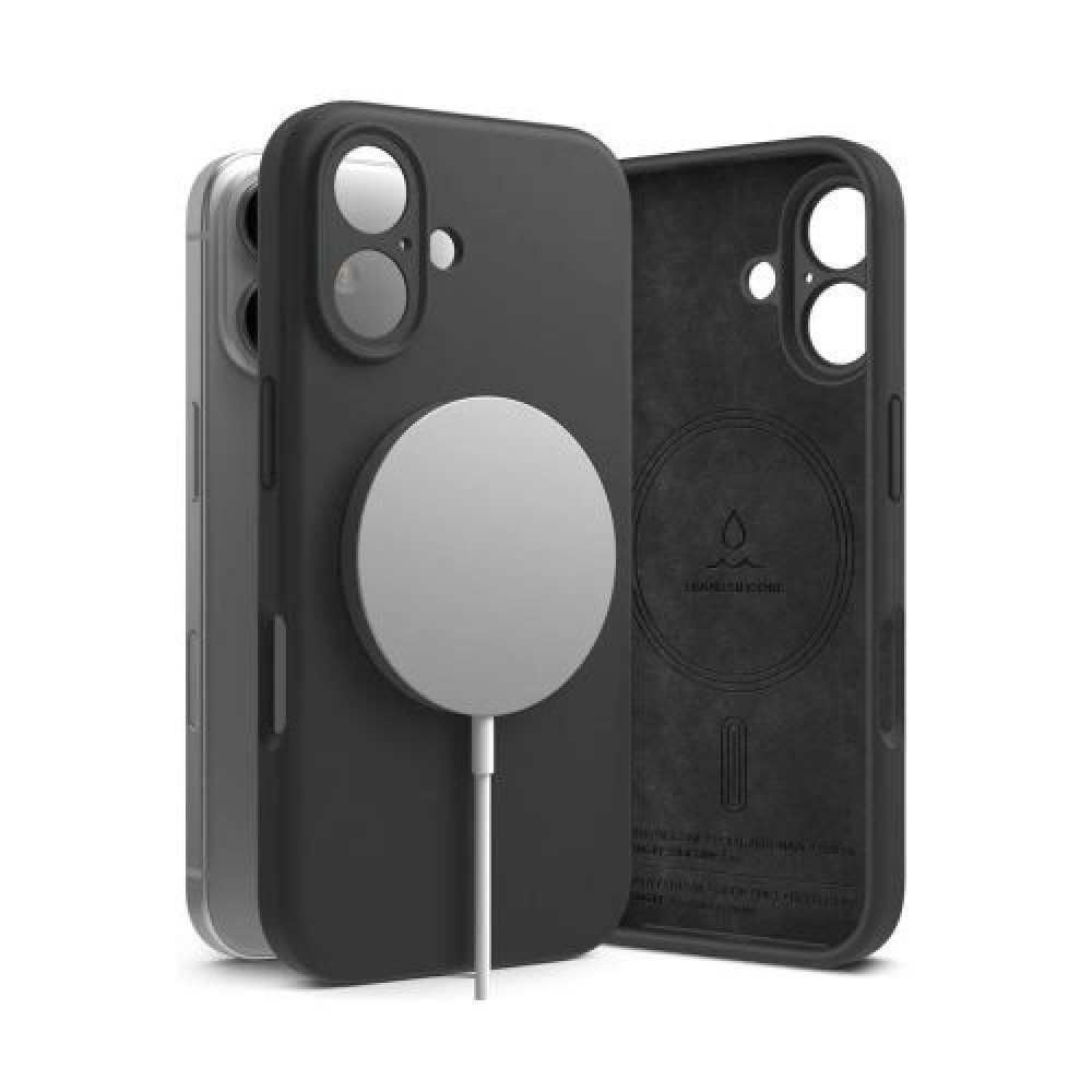 Θήκη Ringke iPhone 16 Silicone Magnetic Black