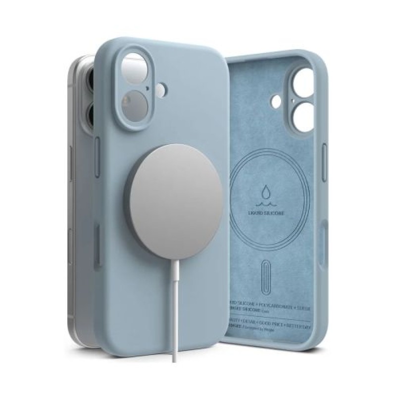 Θήκη Ringke iPhone 16 Silicone Magnetic Blue