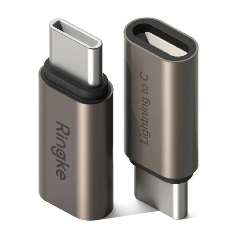 Μετατροπέας Ringke Type-C Αρσενικό σε Lightning Female (2τμχ) Gunmetal