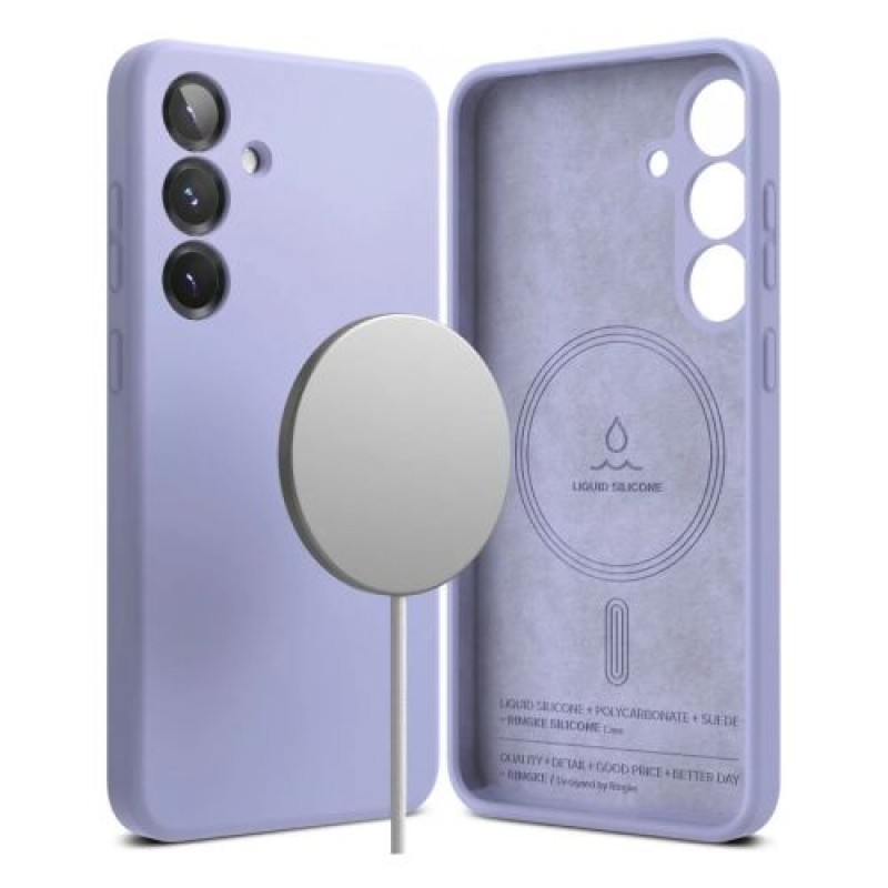 Θήκη Ringke Galaxy S25 σιλικόνης μαγνητική λεβάντα