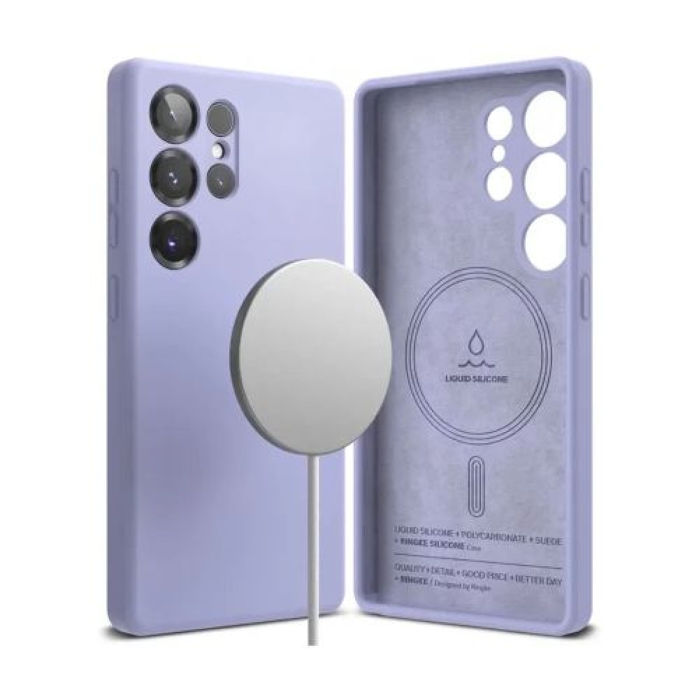 Ringke Galaxy S25 Ultra Case Silicone Magnetic Lavender