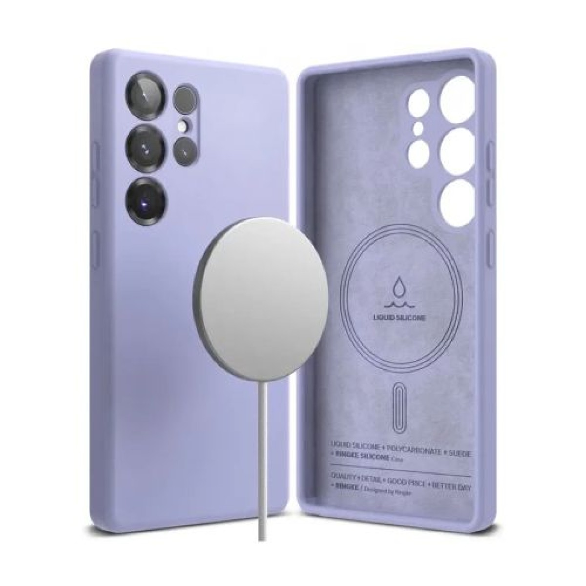 Ringke Galaxy S25 Ultra Case Silicone Magnetic Lavender