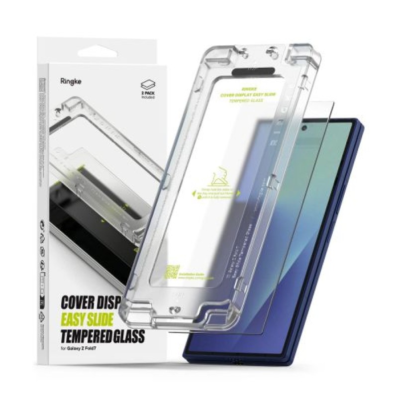 Ringke Galaxy Z Fold 7 Screen Protector Cover Display Premium Easy Slide Tempered Glass 9H (2 τμχ) Διαφανές