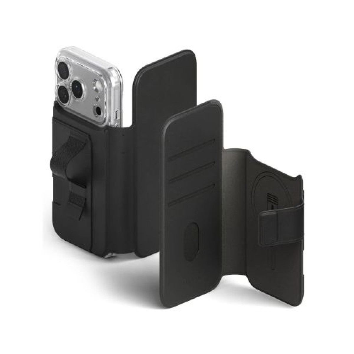 Ringke iPhone 17 Pro Max Case Folio Grip Wallet Magnetic Black