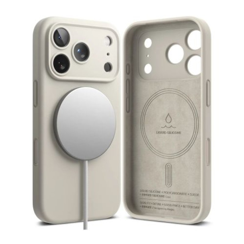 Ringke iPhone 17 Pro Case Μαγνητική πέτρα σιλικόνης