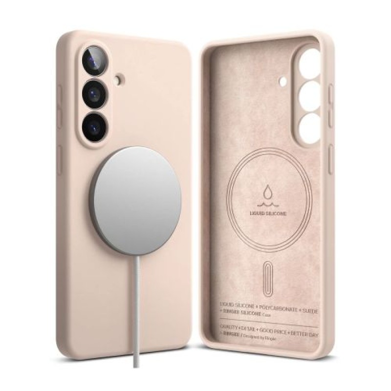 Θήκη Ringke Galaxy S26 Plus Μαγνητική ροζ άμμος σιλικόνης