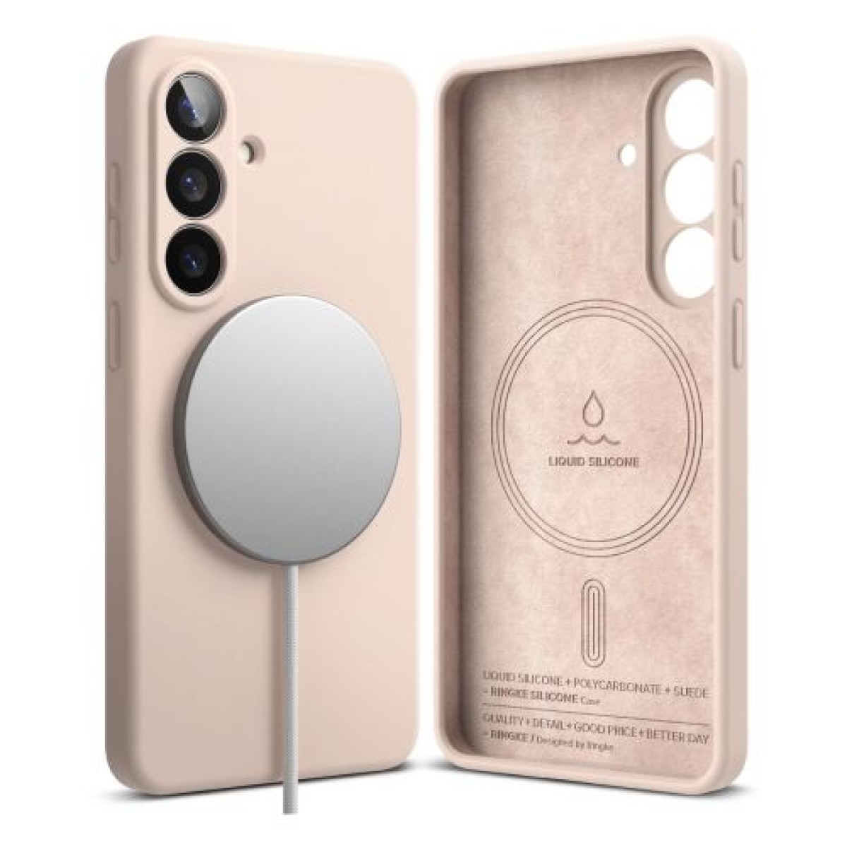 Θήκη Ringke Galaxy S26 Μαγνητική ροζ άμμος σιλικόνης