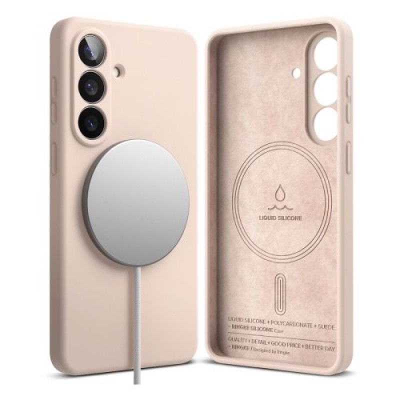 Θήκη Ringke Galaxy S26 Μαγνητική ροζ άμμος σιλικόνης