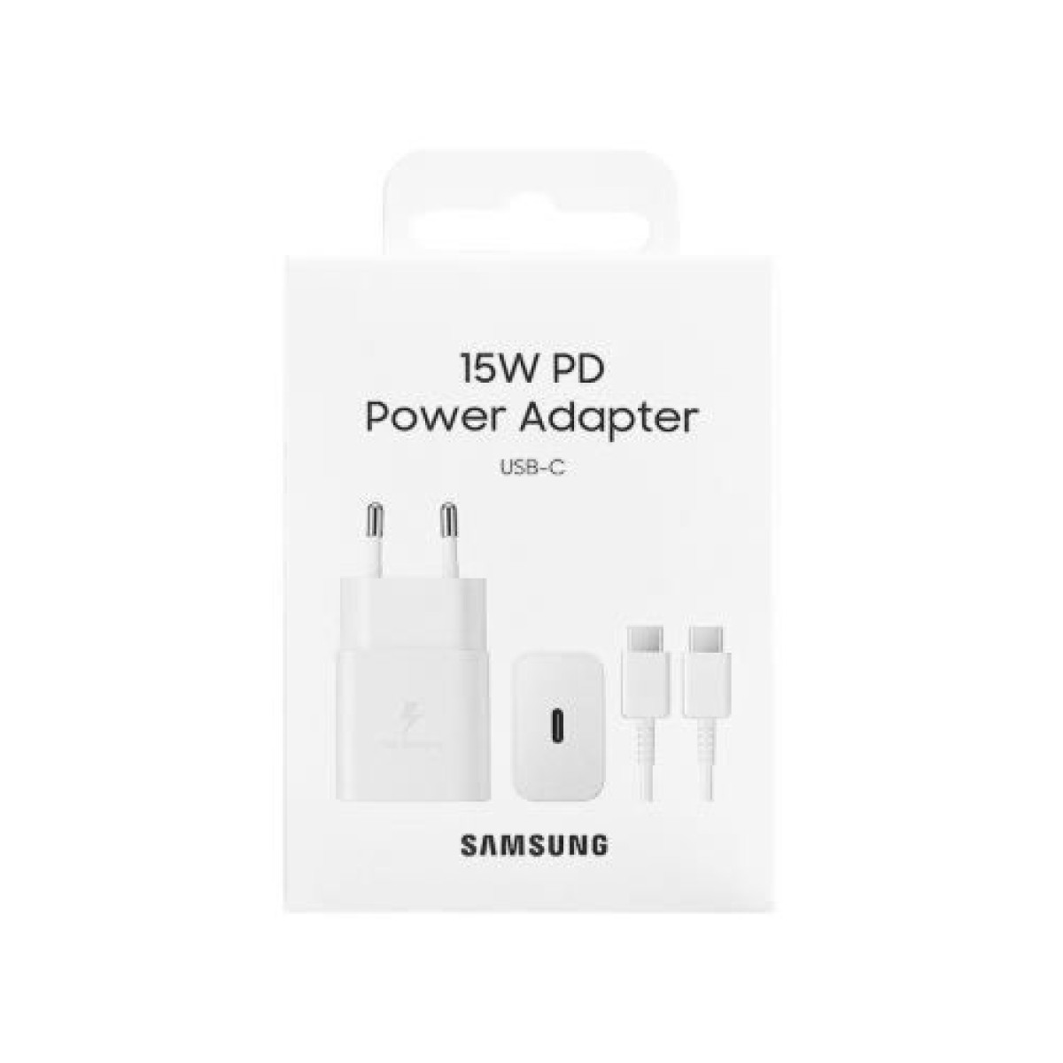 Φορτιστής ταξιδίου Samsung 15W EP-T1510X με καλώδιο Type-C σε Type-C (1m) Λευκό EU (EP-T1510XWEGEU)