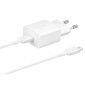 Φορτιστής ταξιδίου Samsung 15W EP-T1510X με καλώδιο Type-C σε Type-C (1m) Λευκό EU (EP-T1510XWEGEU)