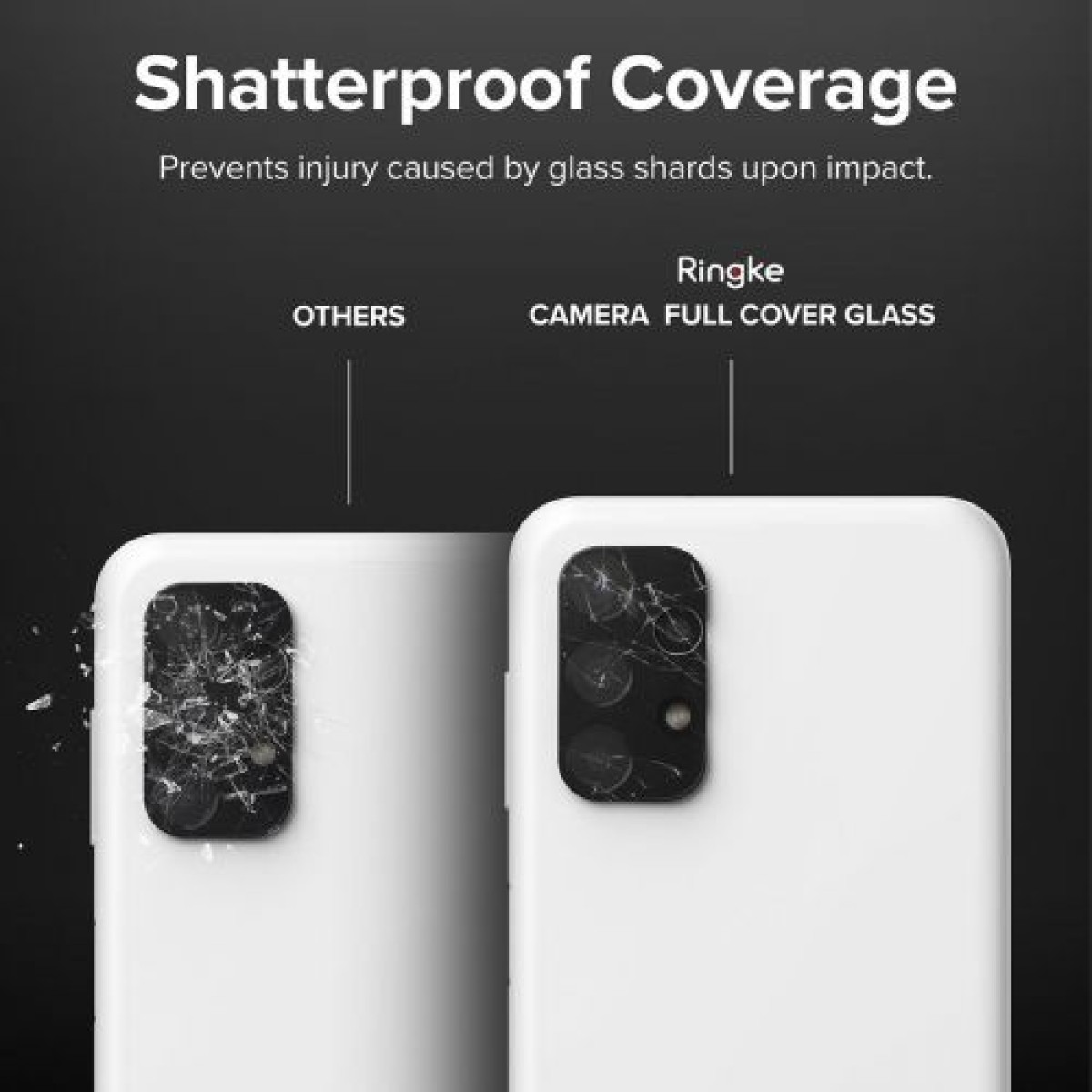 Ringke Galaxy A13 4G Camera Protector Full Cover Glass συσκευασία (3 τμχ) Μαύρο