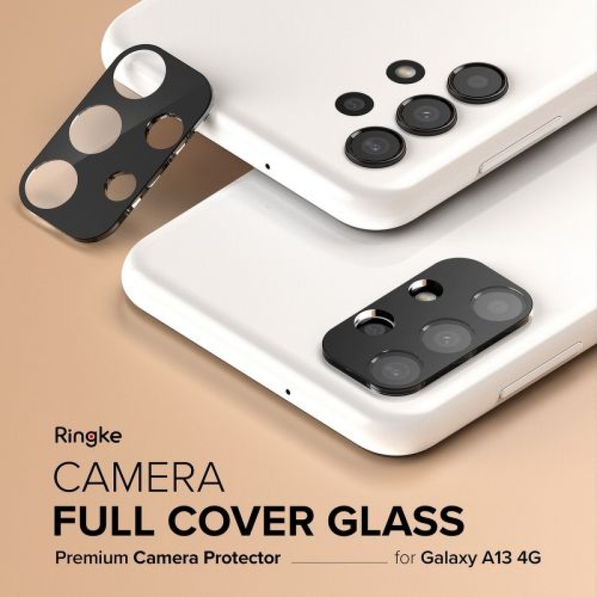 Ringke Galaxy A13 4G Camera Protector Full Cover Glass συσκευασία (3 τμχ) Μαύρο