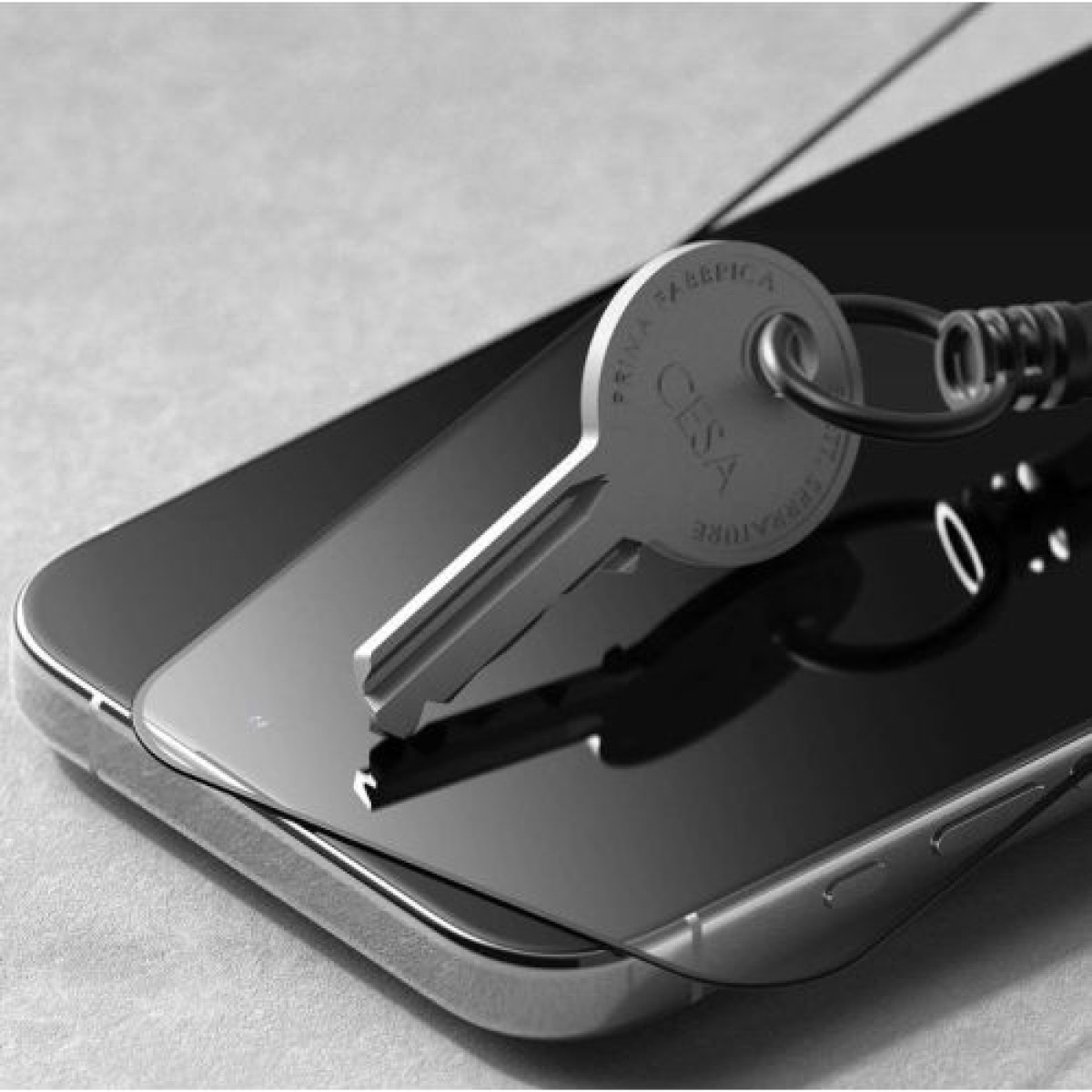 Ringke iPhone 15 Pro Screen Protector Premium Tempered Glass 9H με διάφανη διάταξη εγκατάστασης