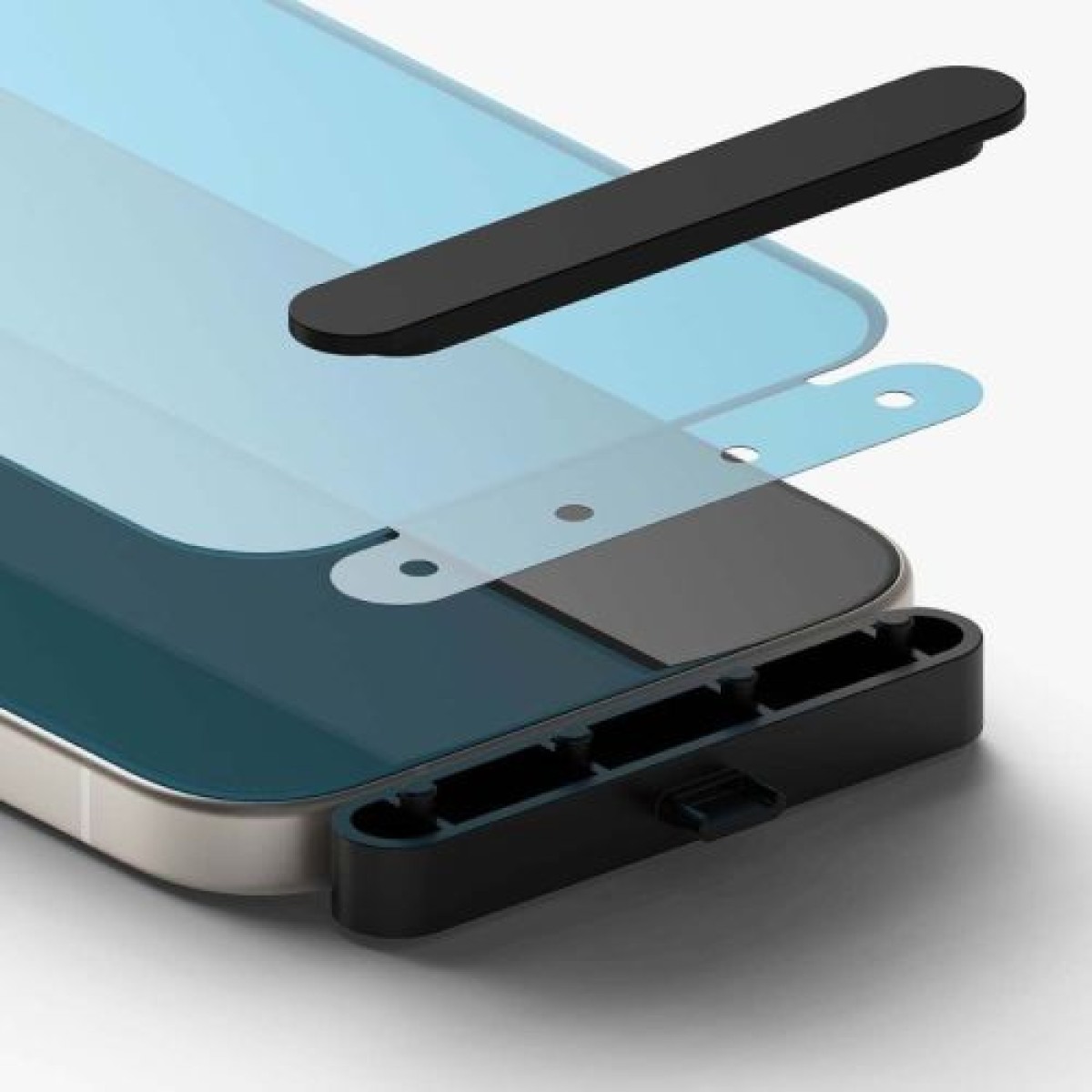 Ringke iPhone 15/ 16 Screen Protector Privacy Tempered Glass 9H με διάφανη διάταξη εγκατάστασης