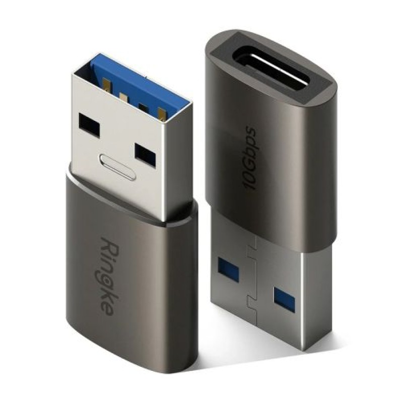 Μετατροπέας Ringke USB Αρσενικό σε Θηλυκό τύπου C (2 τεμ.) Gunmetal