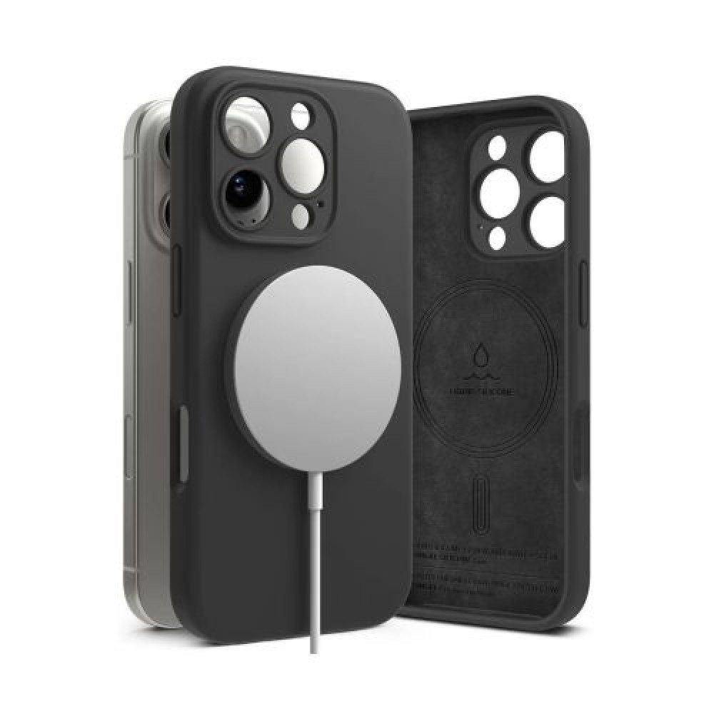 Θήκη Ringke iPhone 16 Pro Silicone Magnetic Black