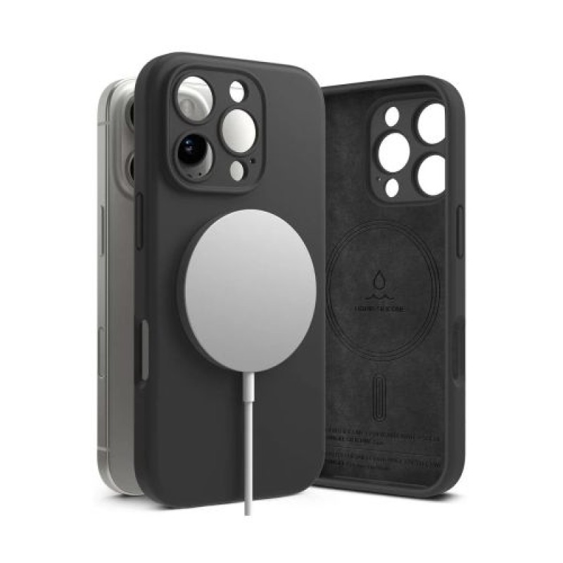 Θήκη Ringke iPhone 16 Pro Silicone Magnetic Black