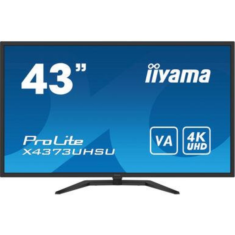 LCD Monitor|IIYAMA|43"|4K|Panel VA|3840x2160|16:9|60Hz|Matte|3 ms|Speakers|Tilt|Colour Black|X4373UHSU-B1