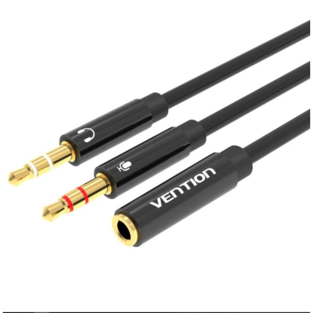 CABLE AUDIO 2X3.5MM TO 3.5MM/0.3M BBTBY VENTION