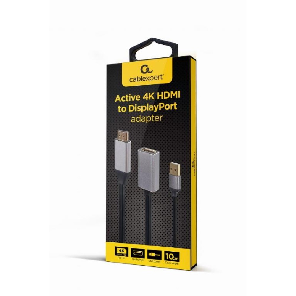 I/O ADAPTER HDMI TO DP/BLACK A-HDMIM-DPF-02 GEMBIRD