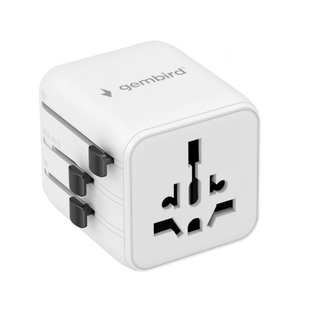 POWER ADAPTER TRAVEL/WHITE TPA-INT-01-W GEMBIRD