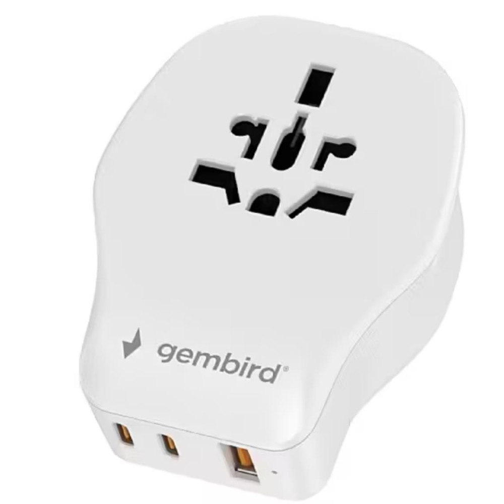 POWER ADAPTER TRAVEL 20W/WHITE TPA-1A2C20-02-W GEMBIRD
