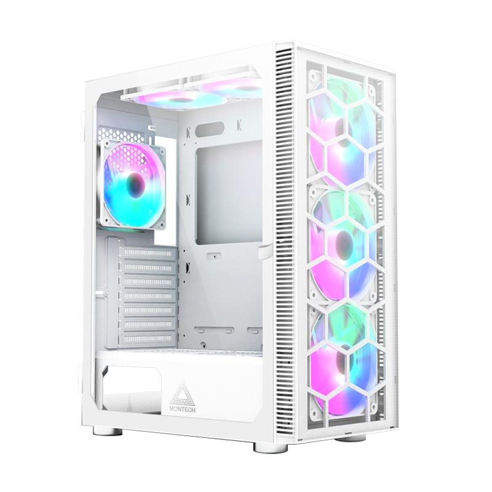 Case|MONTECH|X3 Glass|MidiTower|Case product features Transparent panel|Not included|ATX|MicroATX|MiniITX|Colour White|X3GLASS(W)