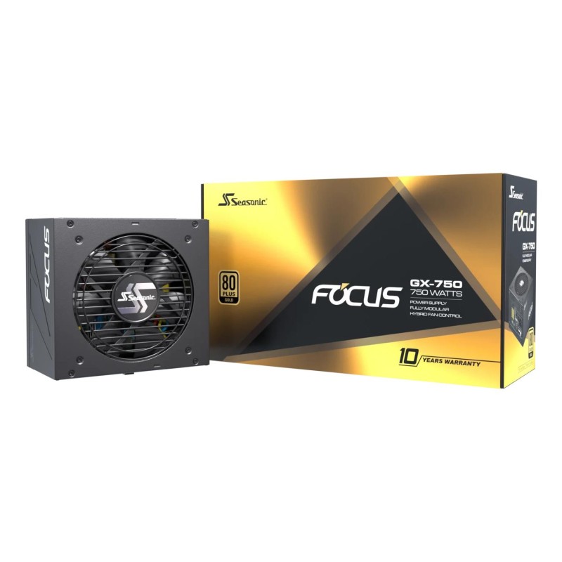 Power Supply|SEASONIC|FOCUS GX ATX 3.0|750 Watts|Efficiency 80 PLUS GOLD|MTBF 100000 hours|FOCUS-GX-750-V4