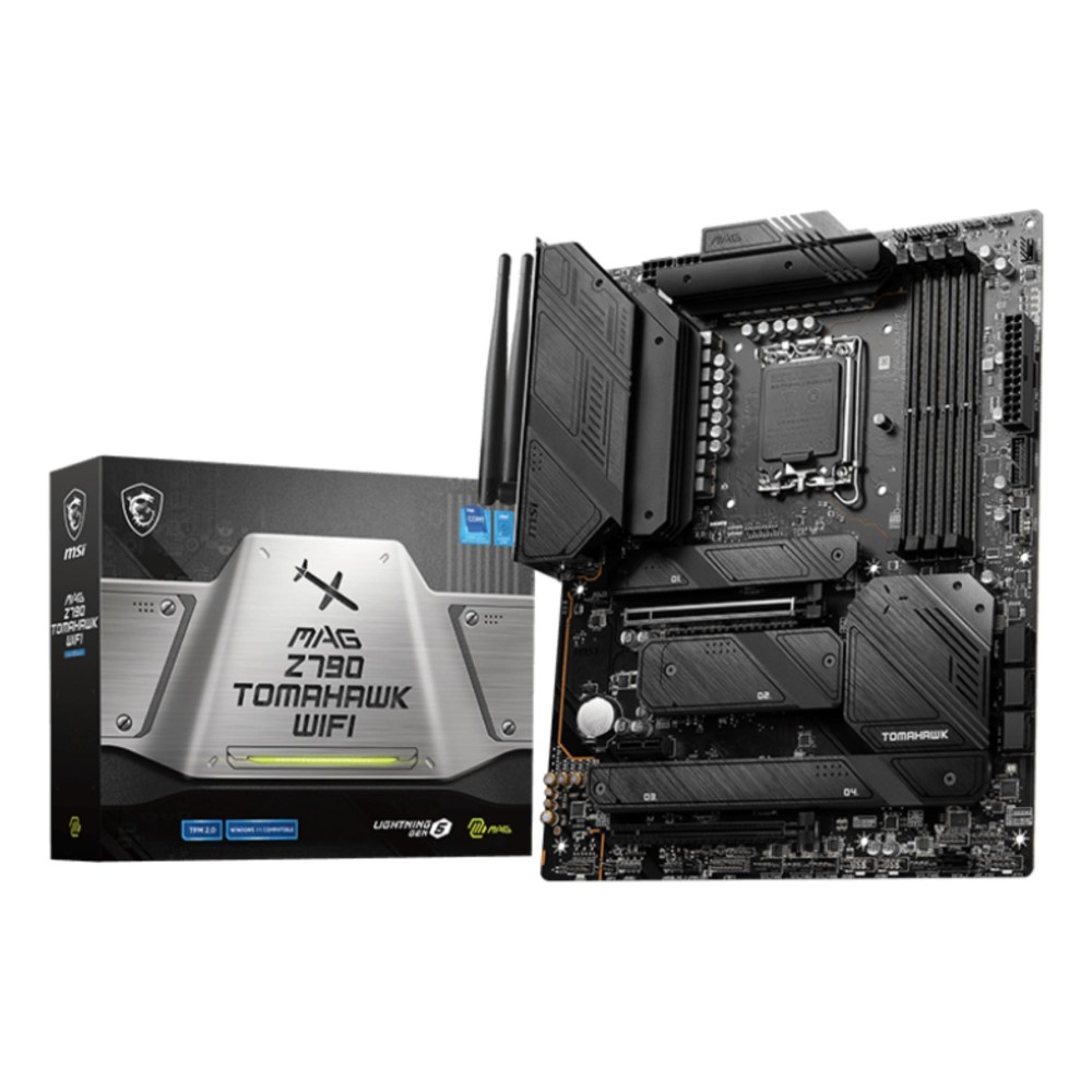 Mainboard|MSI|Intel Z790|LGA1700|ATX|Memory DDR5|Memory slots 4|1xPCI-Express 3.0 1x|2xPCI-Express 5.0 16x|4xM.2|1xHDMI|1xDisplayPort|8xUSB 3.2|2xUSB-C|1xOptical S/PDIF|1xRJ45|5xAudio port|MAGZ790TOMAHAWKWIFI
