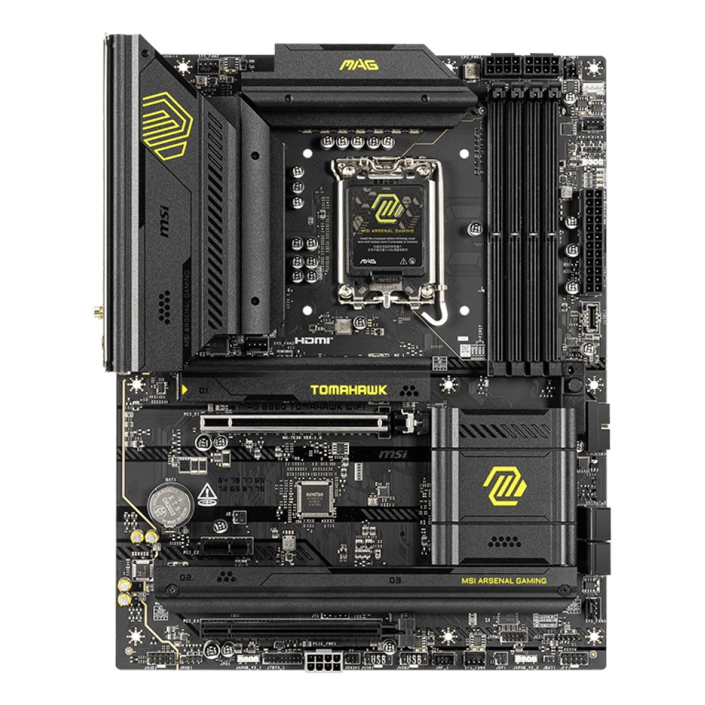 Mainboard|MSI|Intel B860 Express|LGA1851|ATX|Memory DDR5|Memory slots 4|1xPCI-Express 4.0 1x|1xPCI-Express 4.0 4x	|1xPCI-Express 5.0 16x|3xM.2|1xHDMI|1xDisplayPort|8xUSB 2.0|6xUSB 3.2|3xUSB-C|1xOptical S/PDIF|1xRJ45|3xAudio port|1xThunderbolt|MAGB860TOMAH