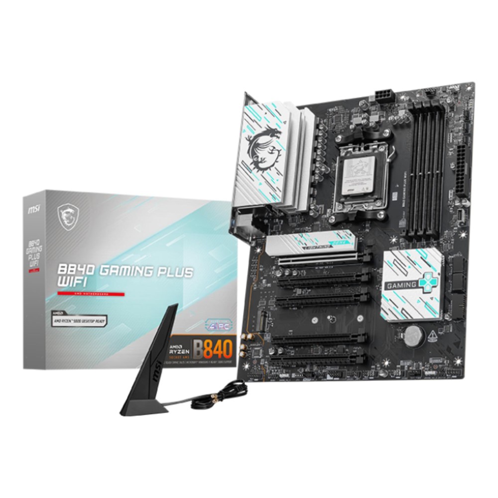 Mainboard|MSI|AMD B840|SAM5|ATX|Memory slots 4|5xPCI-Express 16x|2xM.2|1xHDMI|1xAudio-In|1xAudio-Out|1xMicrophone|4xUSB 2.0|3xUSB 3.2|1xUSB-C|1xRJ45|B840GAMINGPLUSWIFI