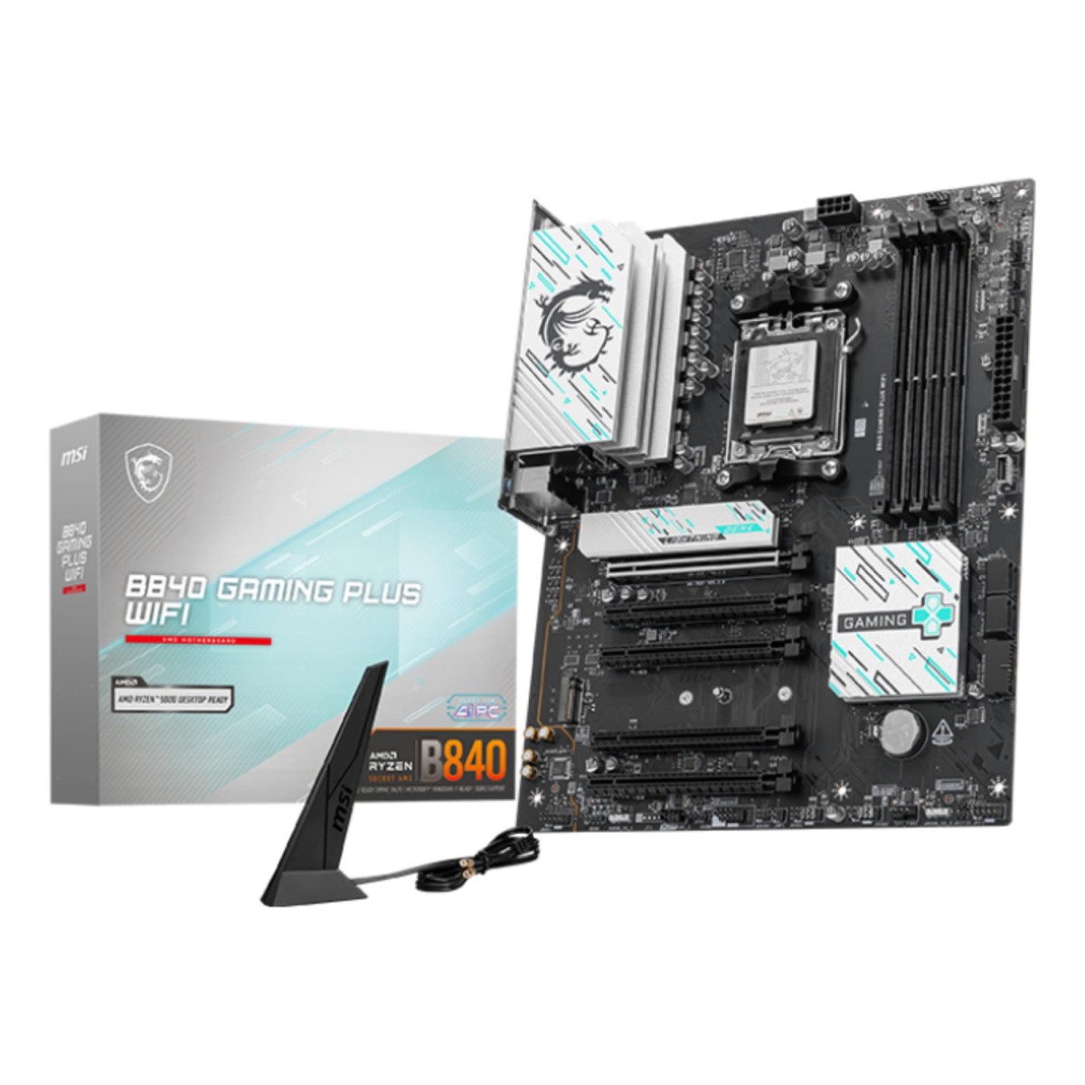 Mainboard|MSI|AMD B840|SAM5|ATX|Memory slots 4|5xPCI-Express 16x|2xM.2|1xHDMI|1xAudio-In|1xAudio-Out|1xMicrophone|4xUSB 2.0|3xUSB 3.2|1xUSB-C|1xRJ45|B840GAMINGPLUSWIFI