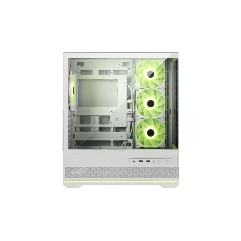 Case|MSI|MAG PANO 110R PZ / WHITE|MidiTower|Case product features Transparent panel|Not included|Colour Black|MAGPANO110RPZWHITE