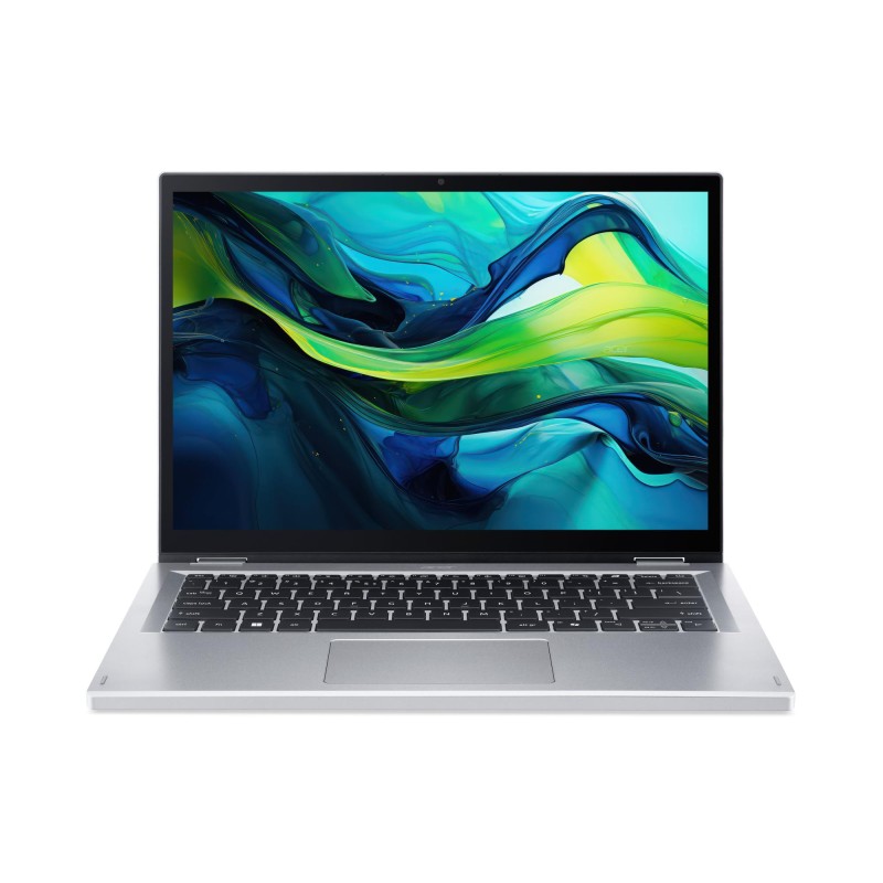Notebook|ACER|Aspire|Go Spin 14|AGSP14-31PT-C72L|CPU  Intel N-Series|N150|800 MHz|14"|Touchscreen|1920x1200|RAM 16GB|LPDDR5|SSD 512GB|IntelGraphics|Integrated|ENG|Windows 11 Home|Pure Silver|1.54 kg|NX.J3UEL.001
