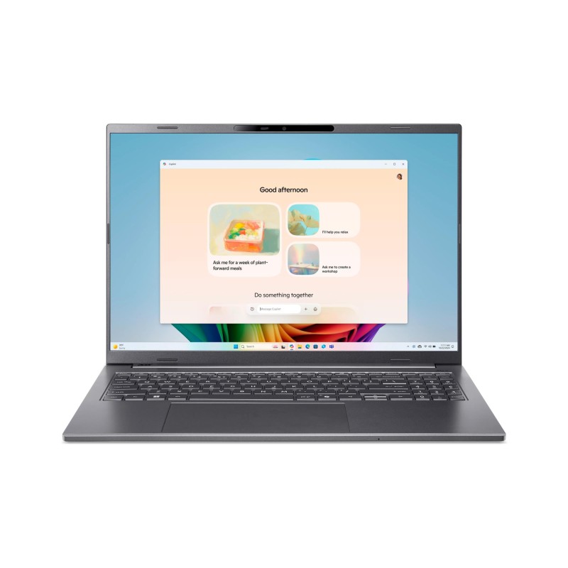 Notebook|ACER|Aspire|Aspire 16 AI|CPU Qualcomm Snapdragon|X1-26-100|3 GHz|16 "|1920 x 1200 pixels|RAM 32 GB|LPDDR5x-SDRAM|SSD 1000 GB|Discrete graphics Not available|On-board graphics Yes|Numeric keypad Yes|OS installed Windows 11 Home|Colour Grey|We