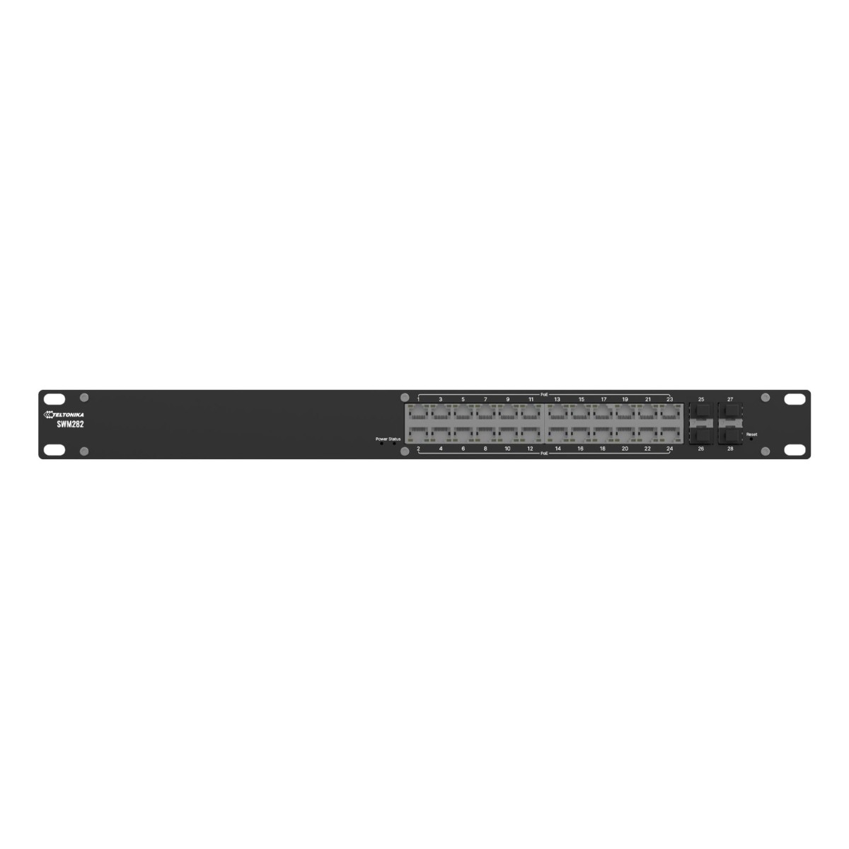 Switch|TELTONIKA|SWM282000200|Switch type Managed|Switch layer L2|24xRJ-45 ports|Power over Ethernet (PoE) Yes|24xPower over Ethernet plus (PoE+) ports quantity|SWM282