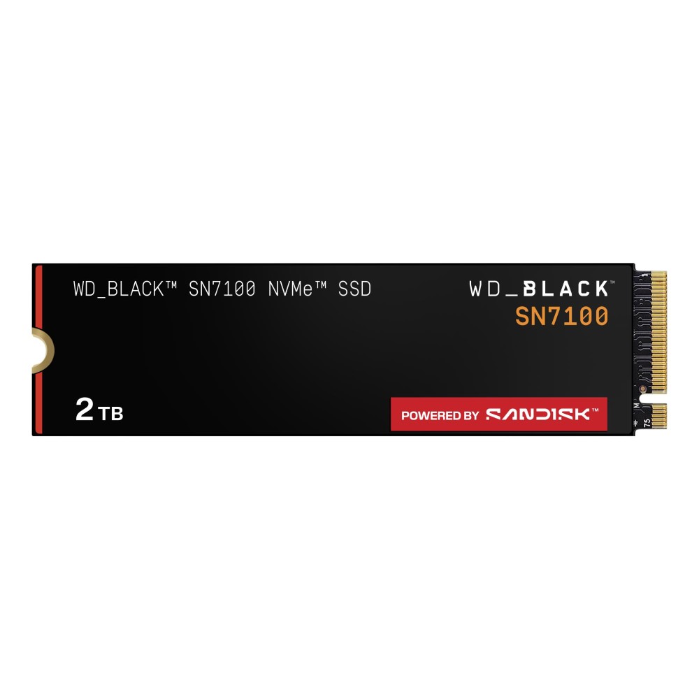 SSD|SANDISK|Read speed 7250 MB/s|Write speed 6900 MB/s|NVMe Yes|PCI Express 4.0|M.2|2000 GB|POWERED BY SANDISK|Black SN7100|WDS200T4X0E