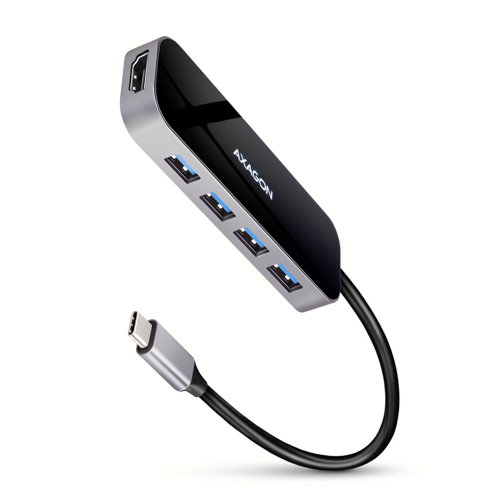 I/O HUB USB-C 6IN1/0.2M HMC-6H4A AXAGON