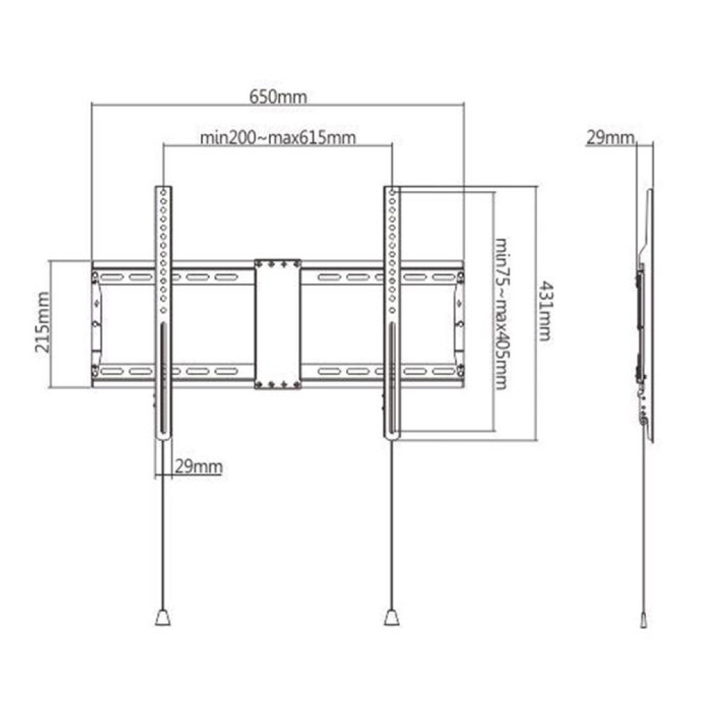 TV SET ACC WALL MOUNT 37-80"/WM-80F-01 GEMBIRD