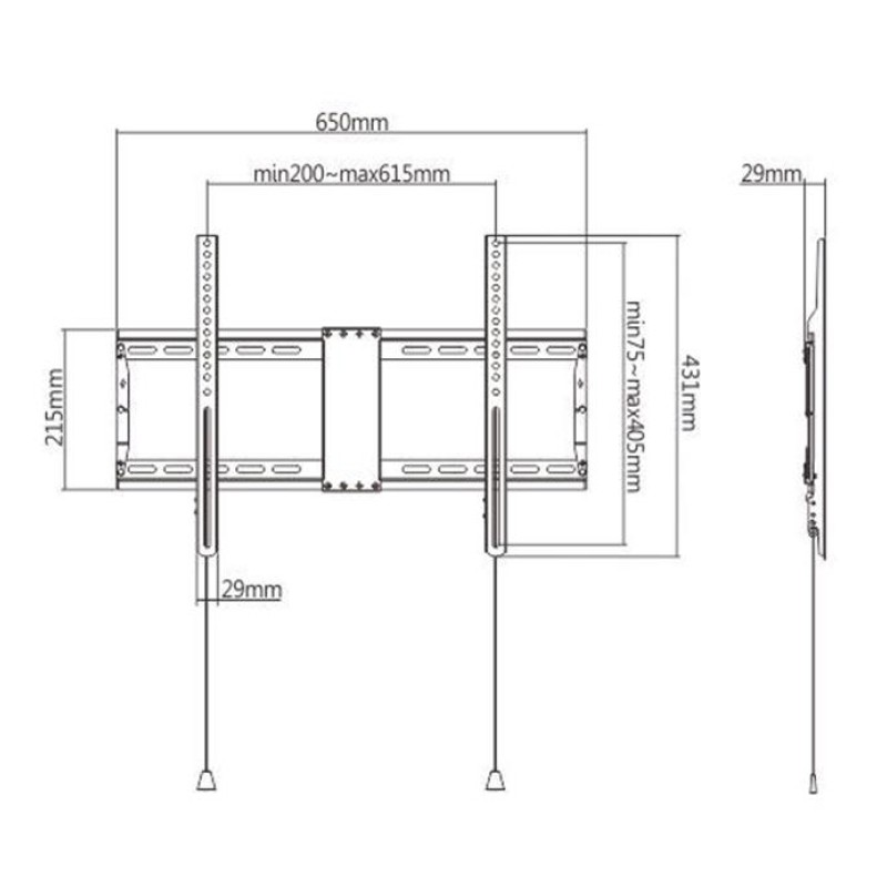 TV SET ACC WALL MOUNT 37-80"/WM-80F-01 GEMBIRD