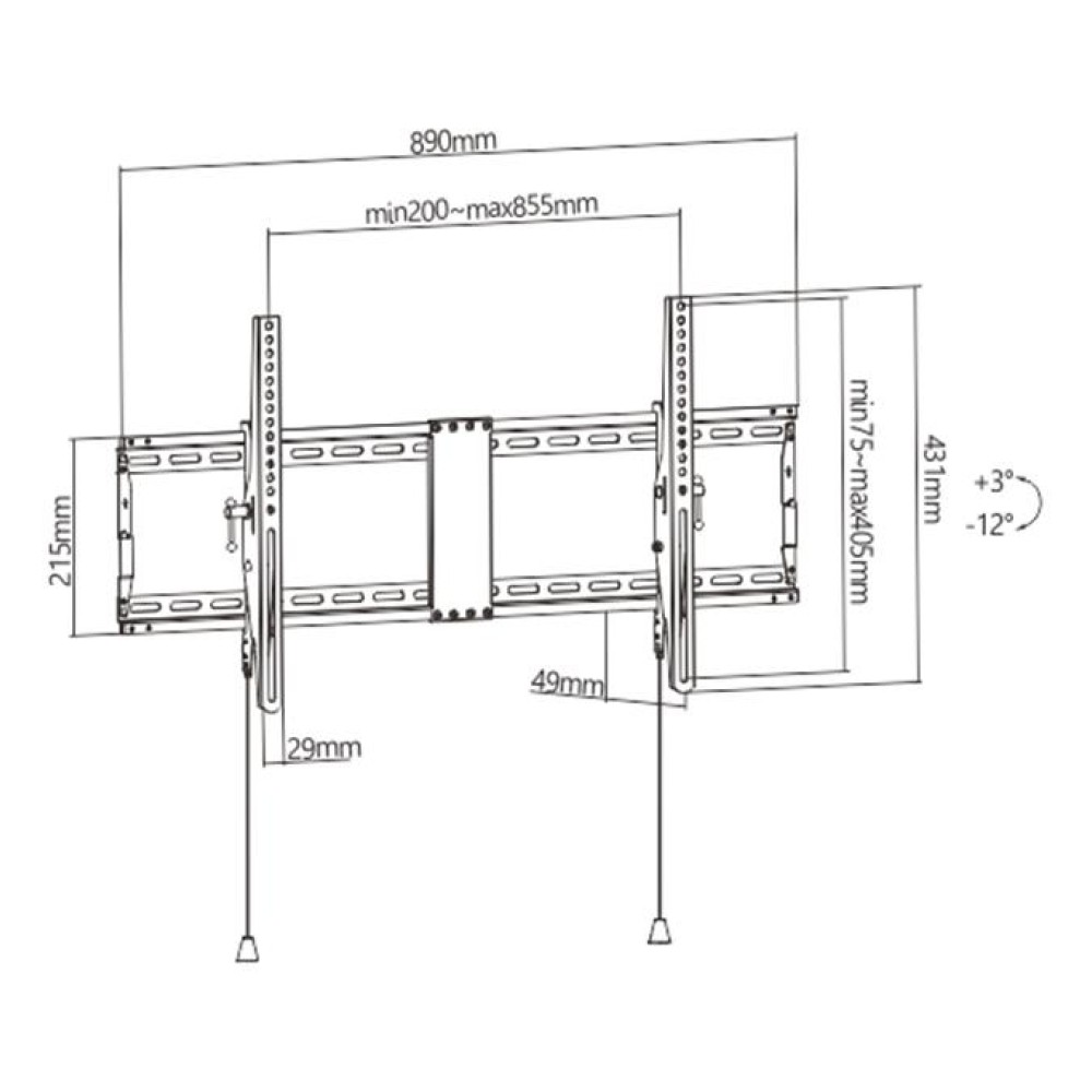 TV SET ACC WALL MOUNT 43-90"/WM-90T-01 GEMBIRD
