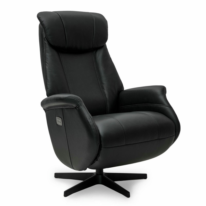 Bonanza Electric Recliner Black Full Leather