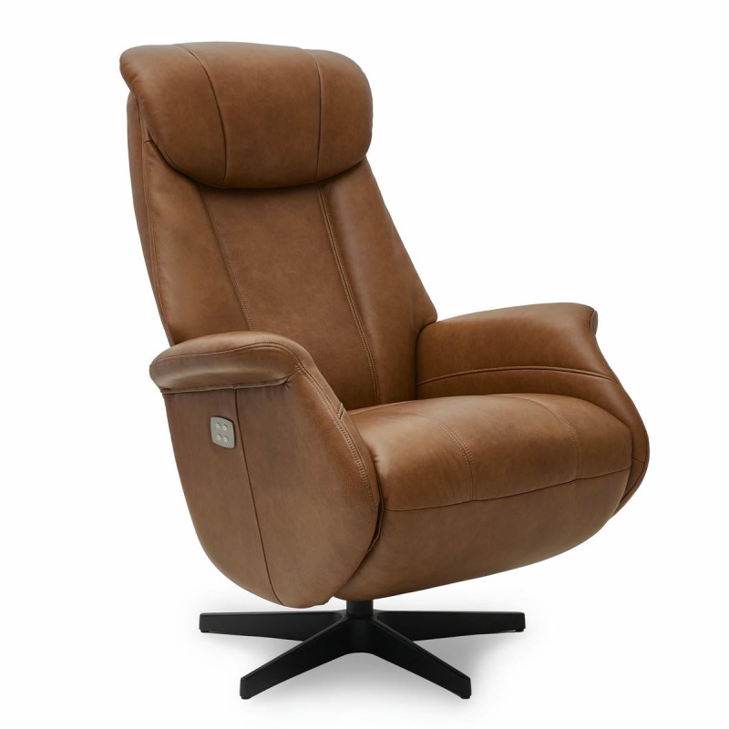Bonanza Electric Recliner Brown Full Leather