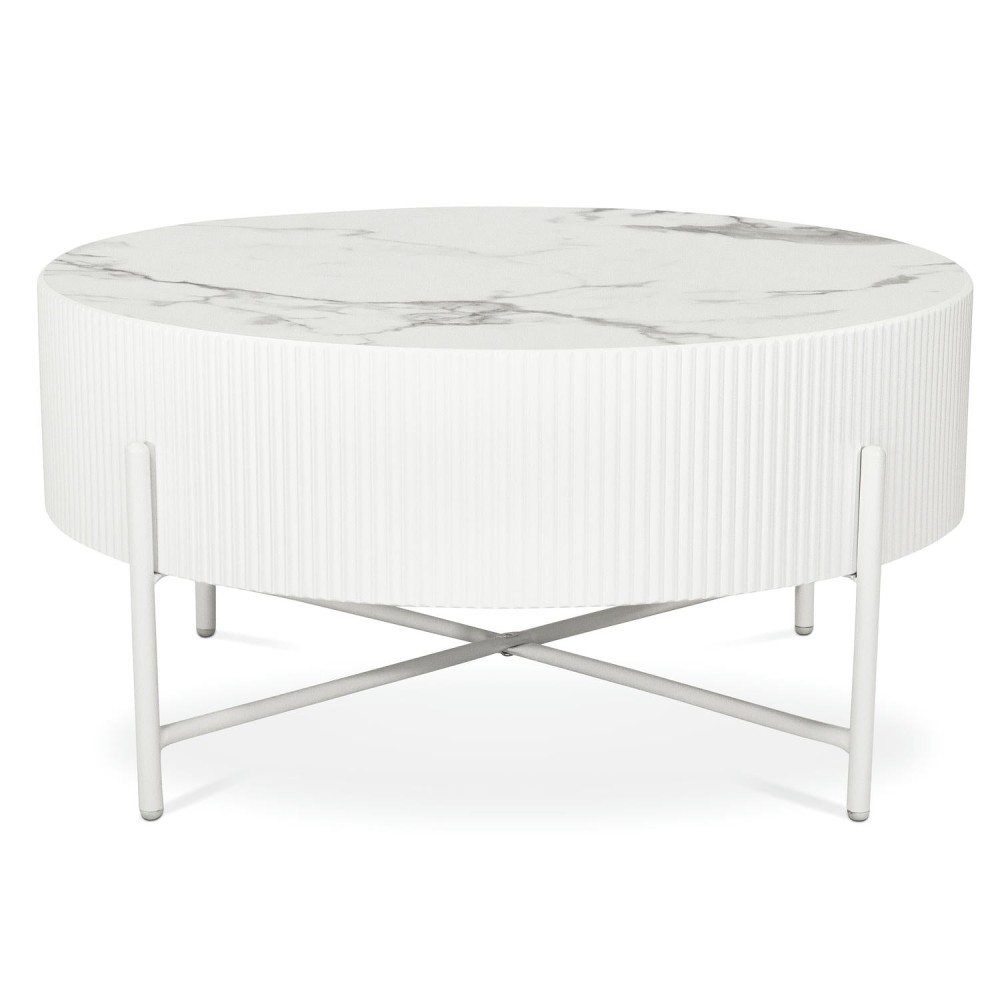 Milo Coffee Table ø80x40 White